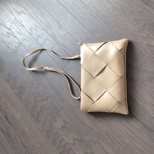 Anthropologie Camel Clutch and Crossbody Bag